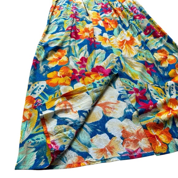 JAMS World Vintage Hibiscus Print Midi Dress size XS - Picture 4 of 10